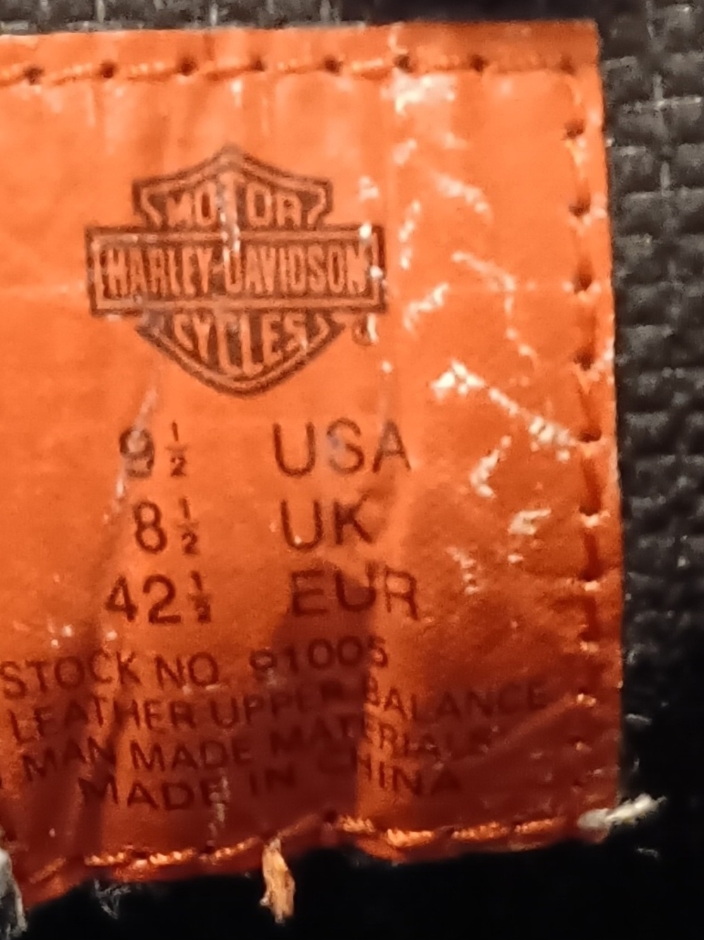 HARLEY-DAVIDSON Motorcycle Boots (#91005) Preowned Black Leather Men's Size 9.5 - Picture 11 of 12